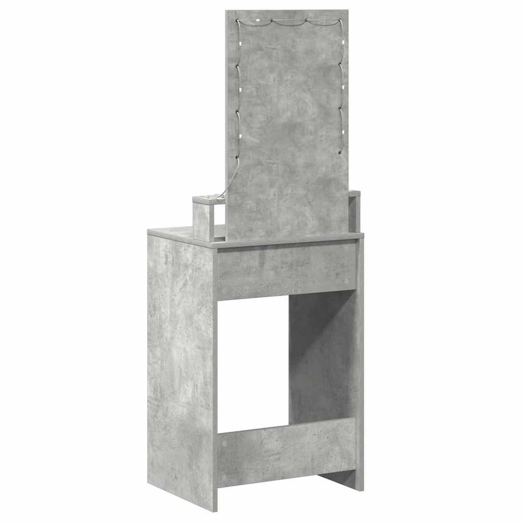 Schminktisch mit Schubladen Grau 50 x 41 x 140 cm Holzwerkstoff