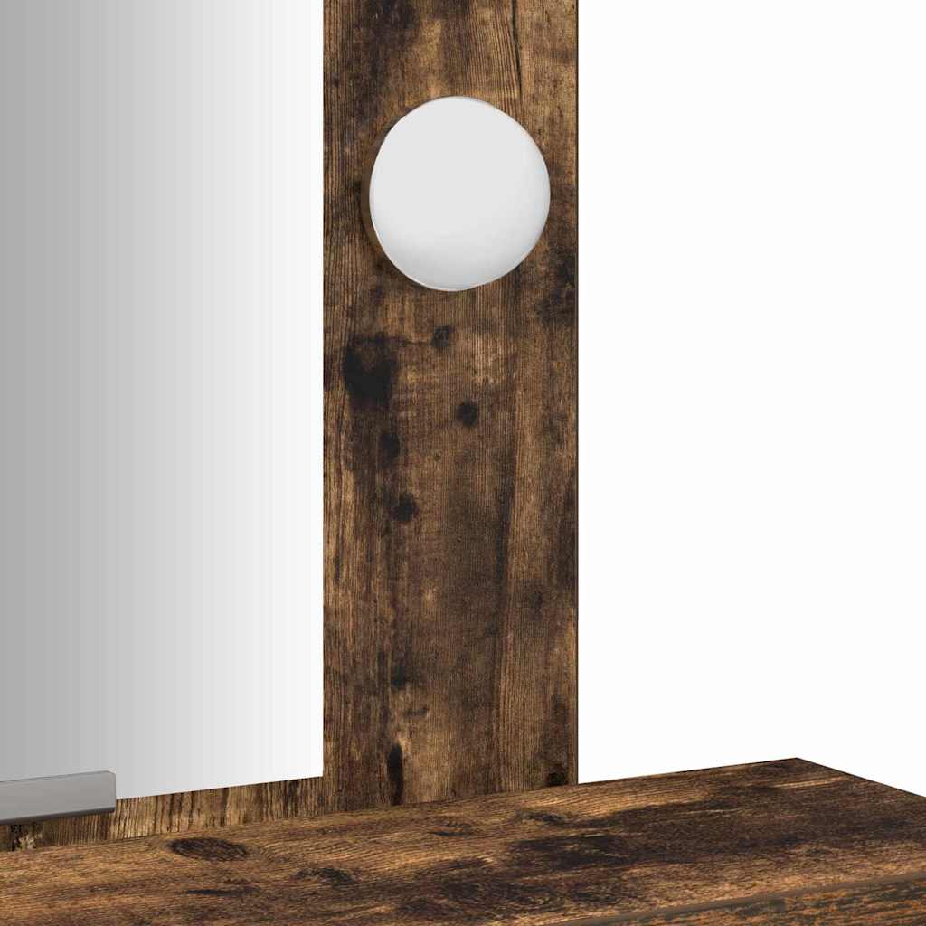 Schminktisch mit Speicher Braun 50 x 41 x 140 cm Holzwerkstoff