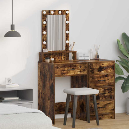 Schminktisch mit Speicher Braun 50 x 41 x 140 cm Holzwerkstoff