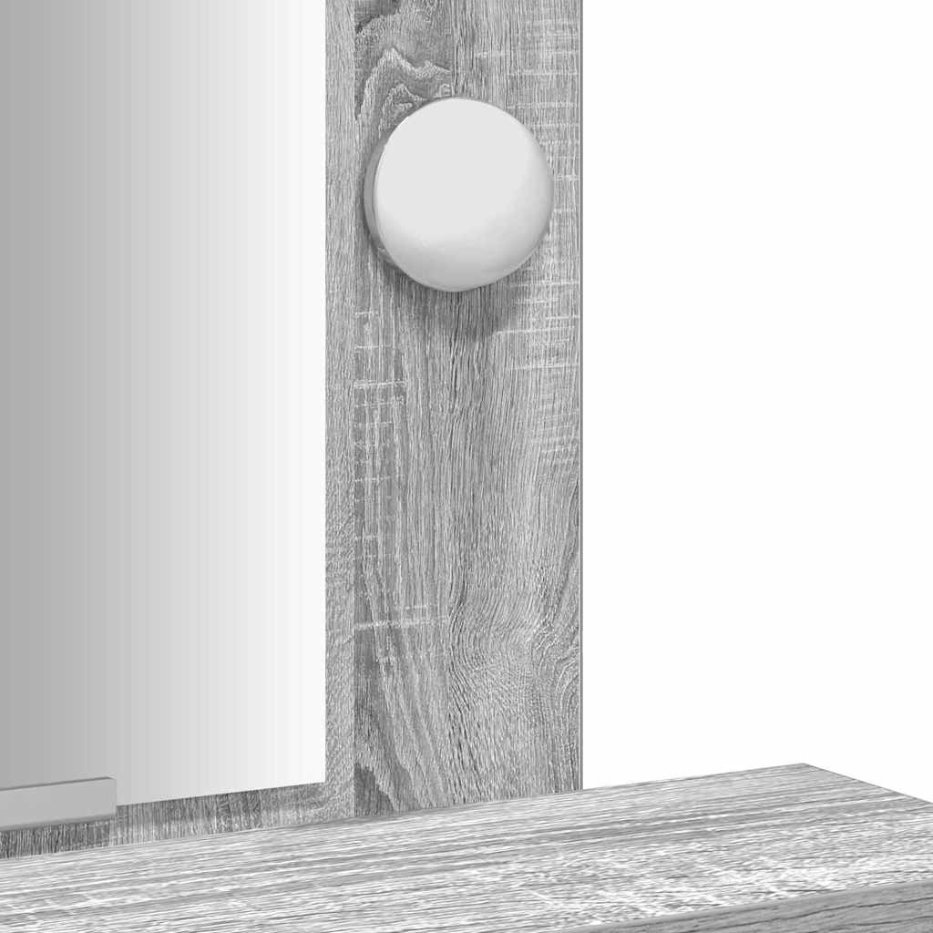 Schminktisch mit Schubladen Grau 50 x 41 x 140 cm Holzwerkstoff