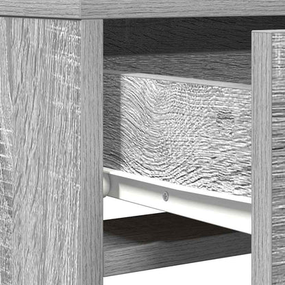 Schminktisch mit Schubladen Grau 50 x 41 x 140 cm Holzwerkstoff