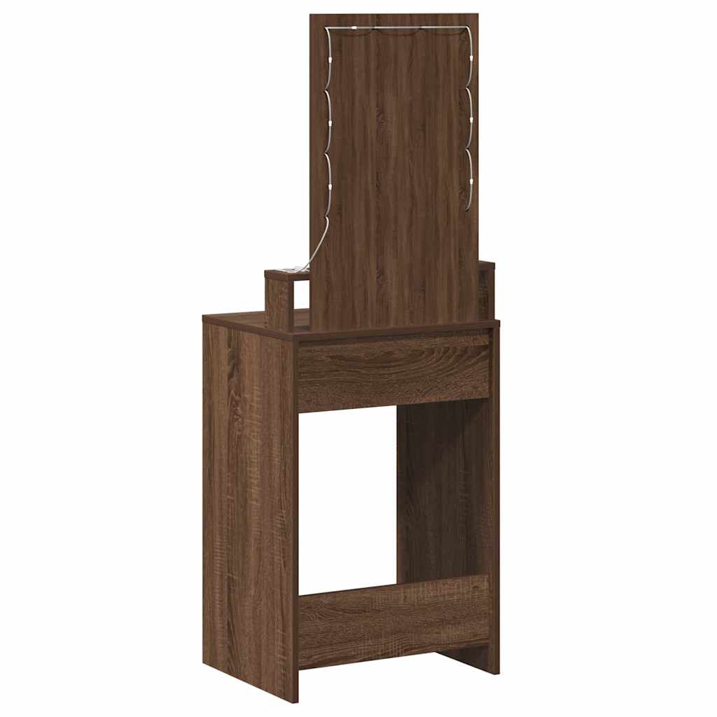 Schminktisch mit Speicher Braun 50 x 41 x 140 cm Holzwerkstoff