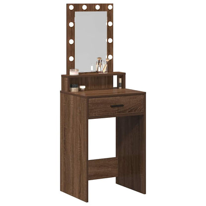 Schminktisch mit Speicher Braun 50 x 41 x 140 cm Holzwerkstoff