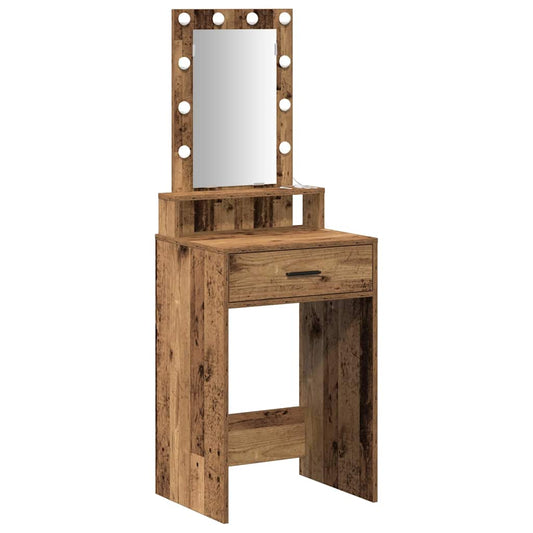 Schminktisch mit Speicher Braun 50 x 41 x 140 cm Holzwerkstoff