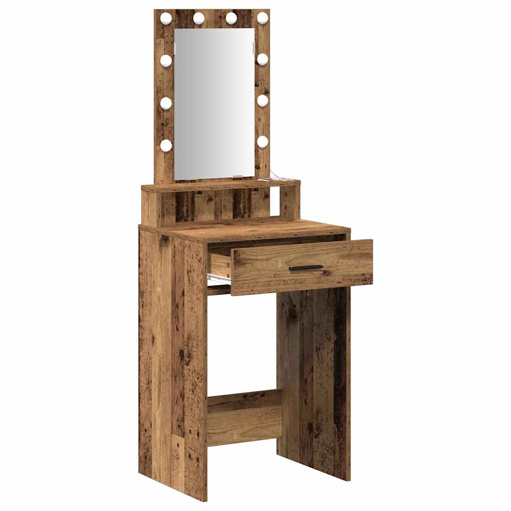 Schminktisch mit Speicher Braun 50 x 41 x 140 cm Holzwerkstoff