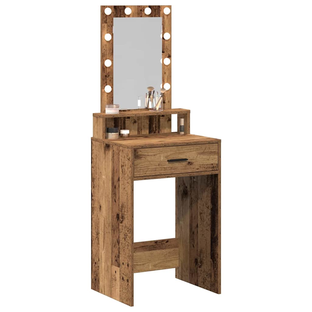 Schminktisch mit Speicher Braun 50 x 41 x 140 cm Holzwerkstoff