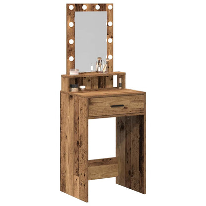 Schminktisch mit Speicher Braun 50 x 41 x 140 cm Holzwerkstoff