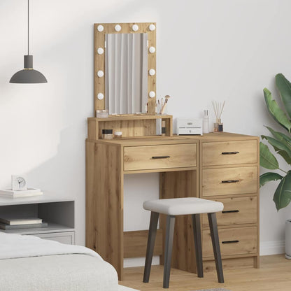 Schminktisch mit Speicher Braun 50 x 41 x 140 cm Holzwerkstoff