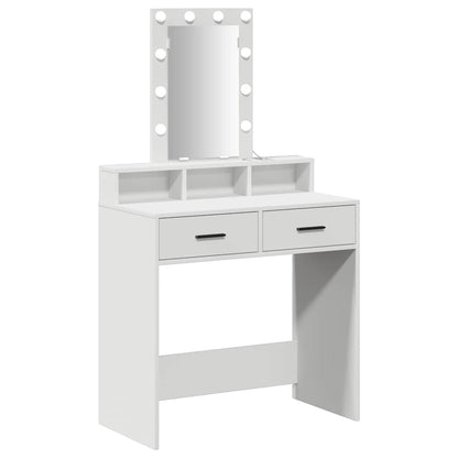 Schminktisch mit Schubladen Weiß 79 x 41 x 140 cm Holzwerkstoff