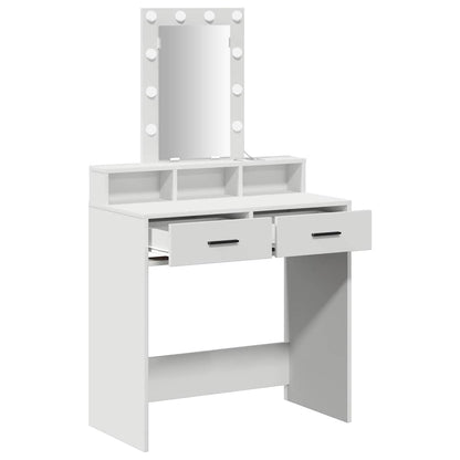 Schminktisch mit Schubladen Weiß 79 x 41 x 140 cm Holzwerkstoff