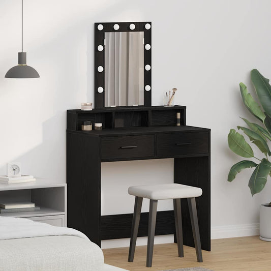 Schminktisch mit Spiegel Schwarz 79 x 41 x 140 cm Holzwerkstoff