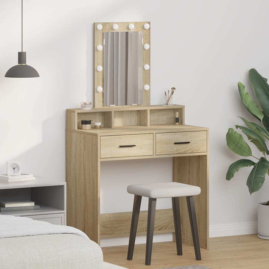 Schminktisch mit Speicher Braun 79 x 41 x 140 cm Holzwerkstoff