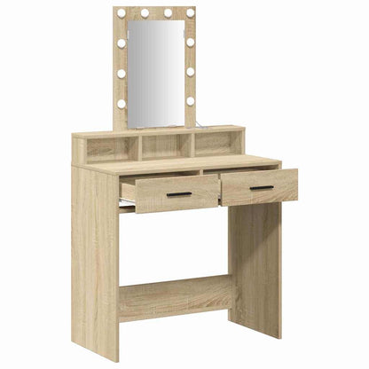 Schminktisch mit Speicher Braun 79 x 41 x 140 cm Holzwerkstoff
