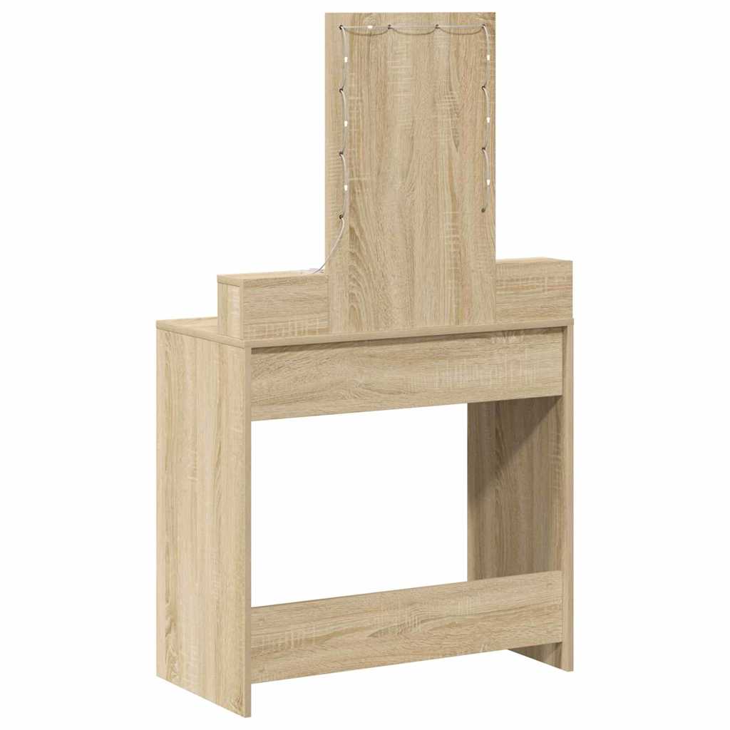 Schminktisch mit Speicher Braun 79 x 41 x 140 cm Holzwerkstoff