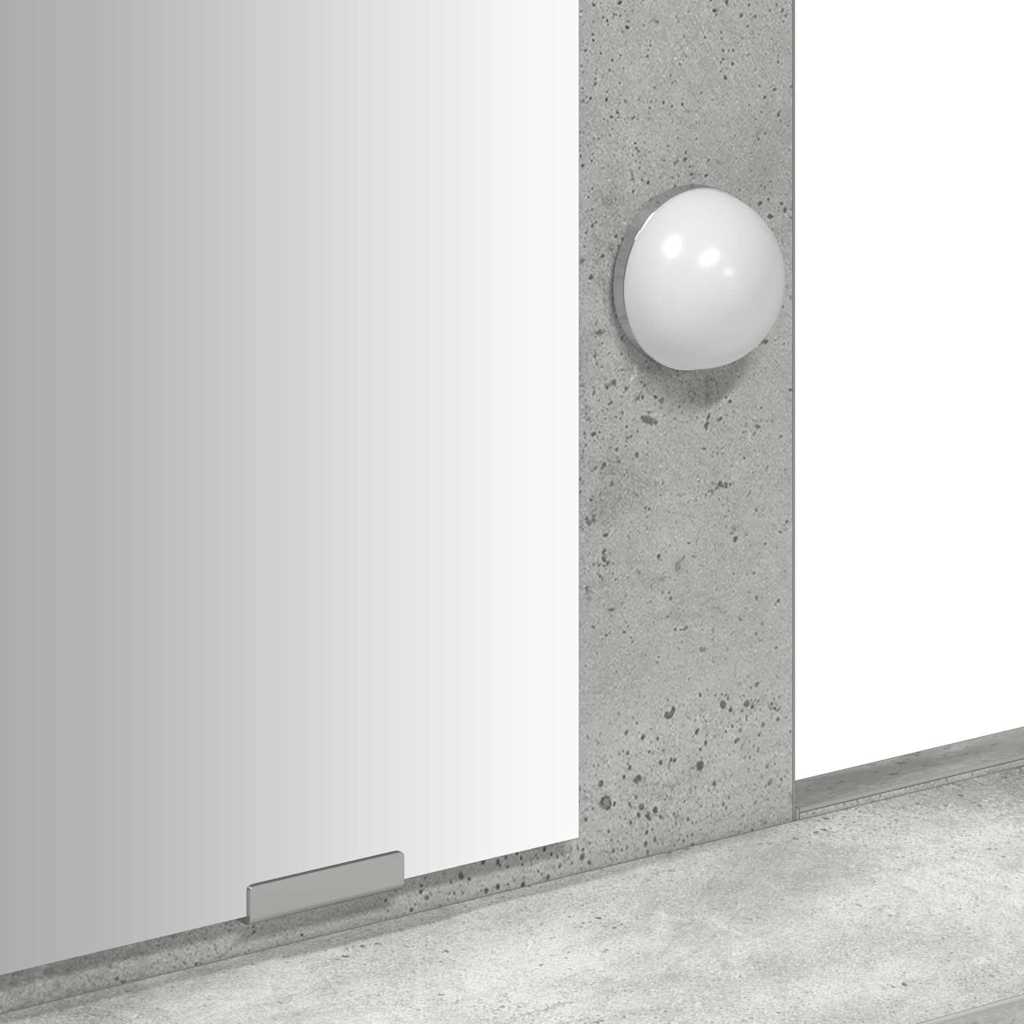 Schminktisch mit Schubladen Grau 79 x 41 x 140 cm Holzwerkstoff