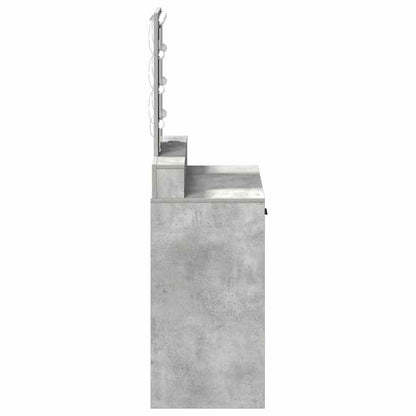 Schminktisch mit Schubladen Grau 79 x 41 x 140 cm Holzwerkstoff
