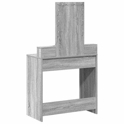Schminktisch mit Schubladen Grau 79 x 41 x 140 cm Holzwerkstoff