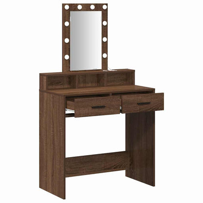 Schminktisch mit Speicher Braun 79 x 41 x 140 cm Holzwerkstoff