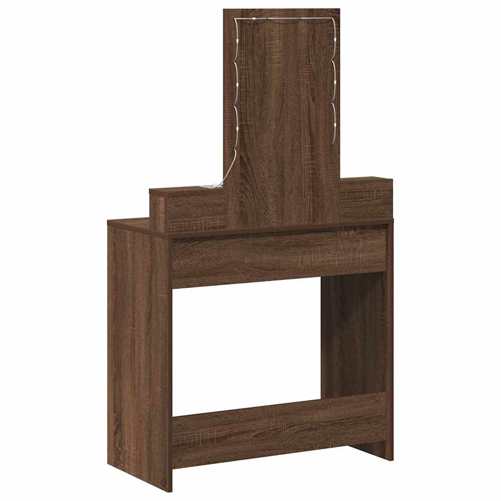 Schminktisch mit Speicher Braun 79 x 41 x 140 cm Holzwerkstoff
