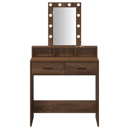 Schminktisch mit Speicher Braun 79 x 41 x 140 cm Holzwerkstoff