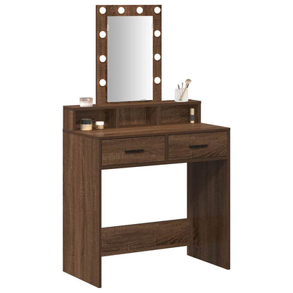 Schminktisch mit Speicher Braun 79 x 41 x 140 cm Holzwerkstoff