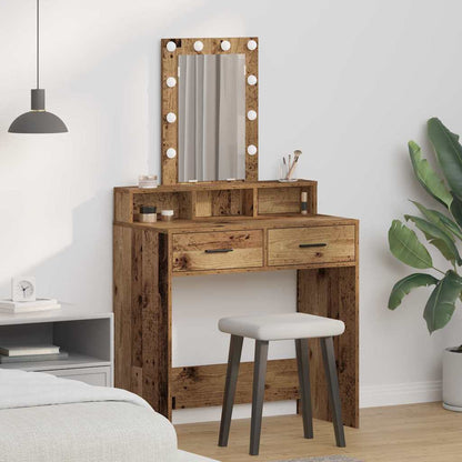Schminktisch mit Speicher Braun 79 x 41 x 140 cm Holzwerkstoff