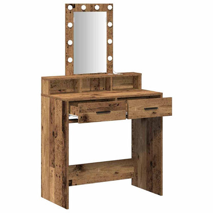 Schminktisch mit Speicher Braun 79 x 41 x 140 cm Holzwerkstoff