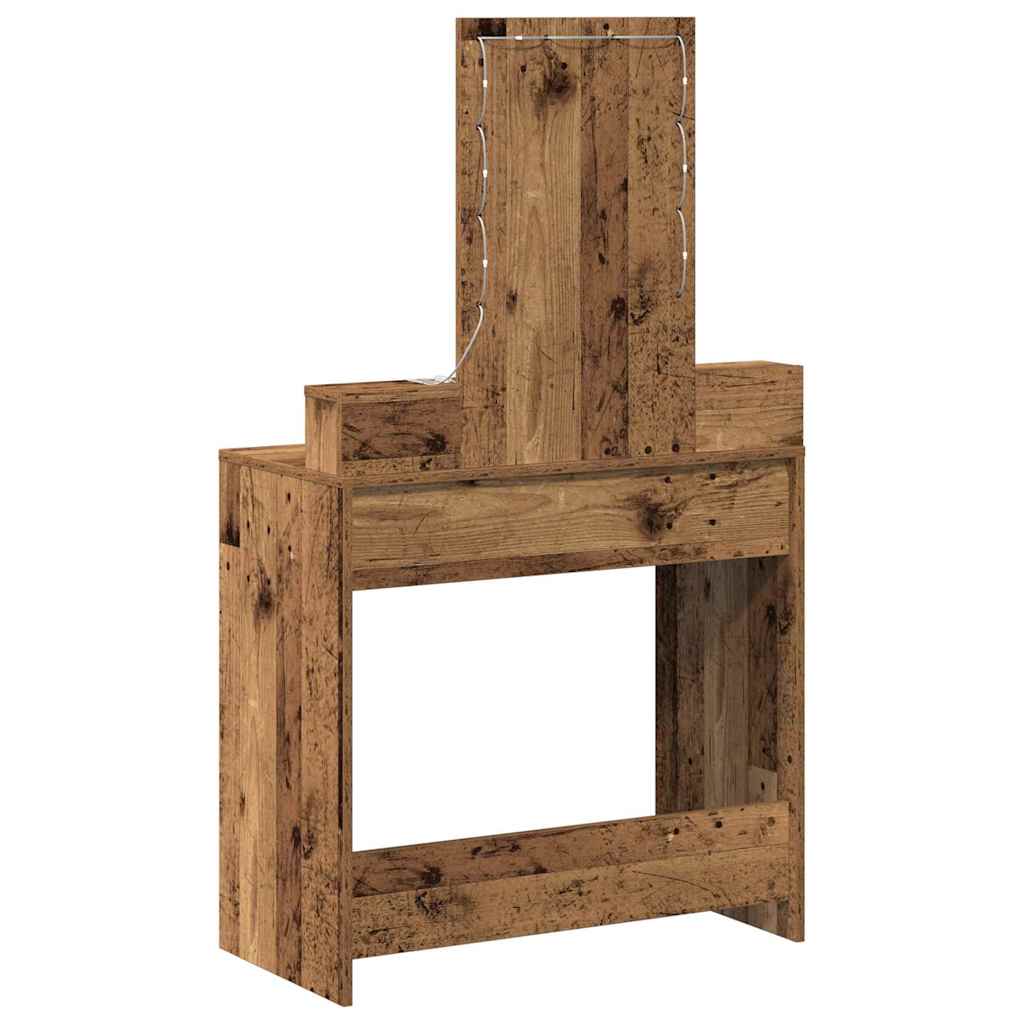 Schminktisch mit Speicher Braun 79 x 41 x 140 cm Holzwerkstoff