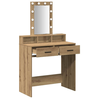 Schminktisch mit Speicher Braun 79 x 41 x 140 cm Holzwerkstoff