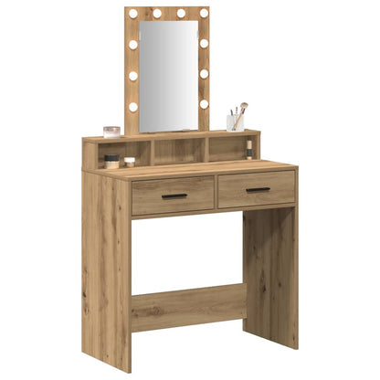 Schminktisch mit Speicher Braun 79 x 41 x 140 cm Holzwerkstoff
