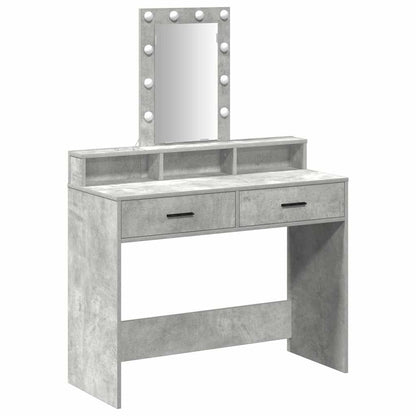Schminktisch mit Speicher Grau 100 x 41 x 140 cm Holzwerkstoff
