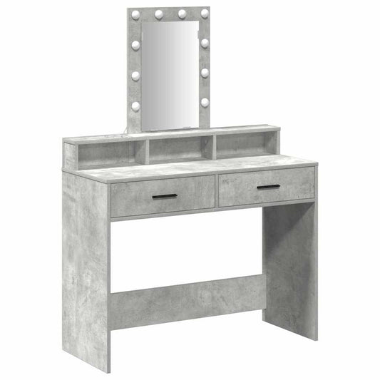 Schminktisch mit Speicher Grau 100 x 41 x 140 cm Holzwerkstoff