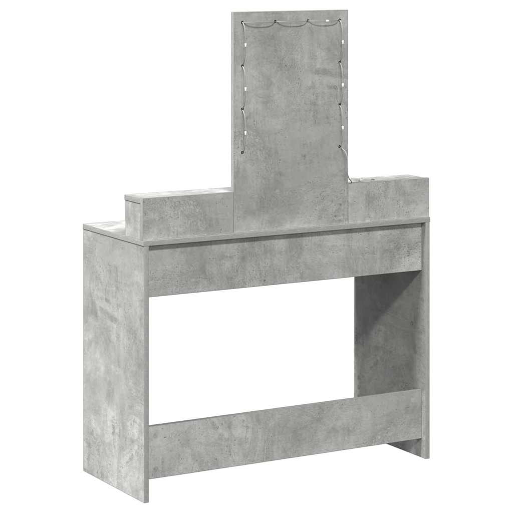 Schminktisch mit Speicher Grau 100 x 41 x 140 cm Holzwerkstoff