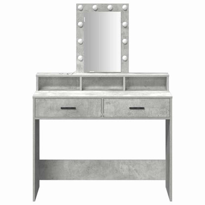 Schminktisch mit Speicher Grau 100 x 41 x 140 cm Holzwerkstoff