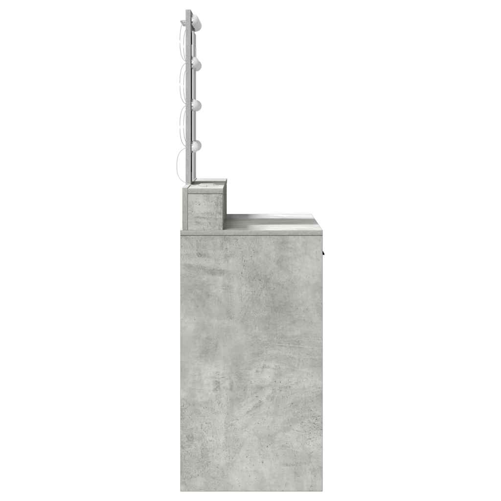 Schminktisch mit Speicher Grau 100 x 41 x 140 cm Holzwerkstoff