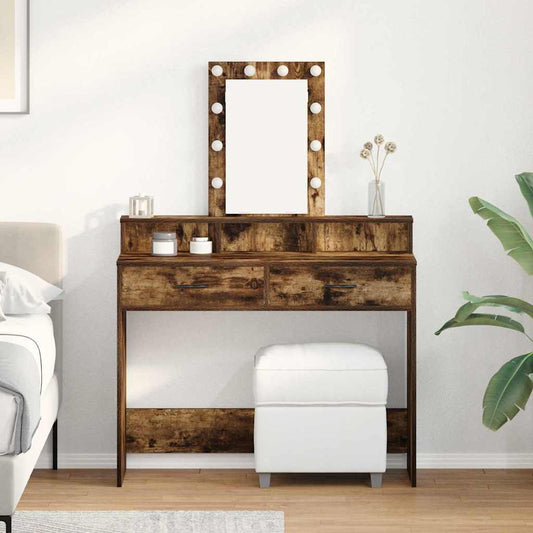 Schminktisch mit Speicher Braun 100 x 41 x 140 cm Holzwerkstoff