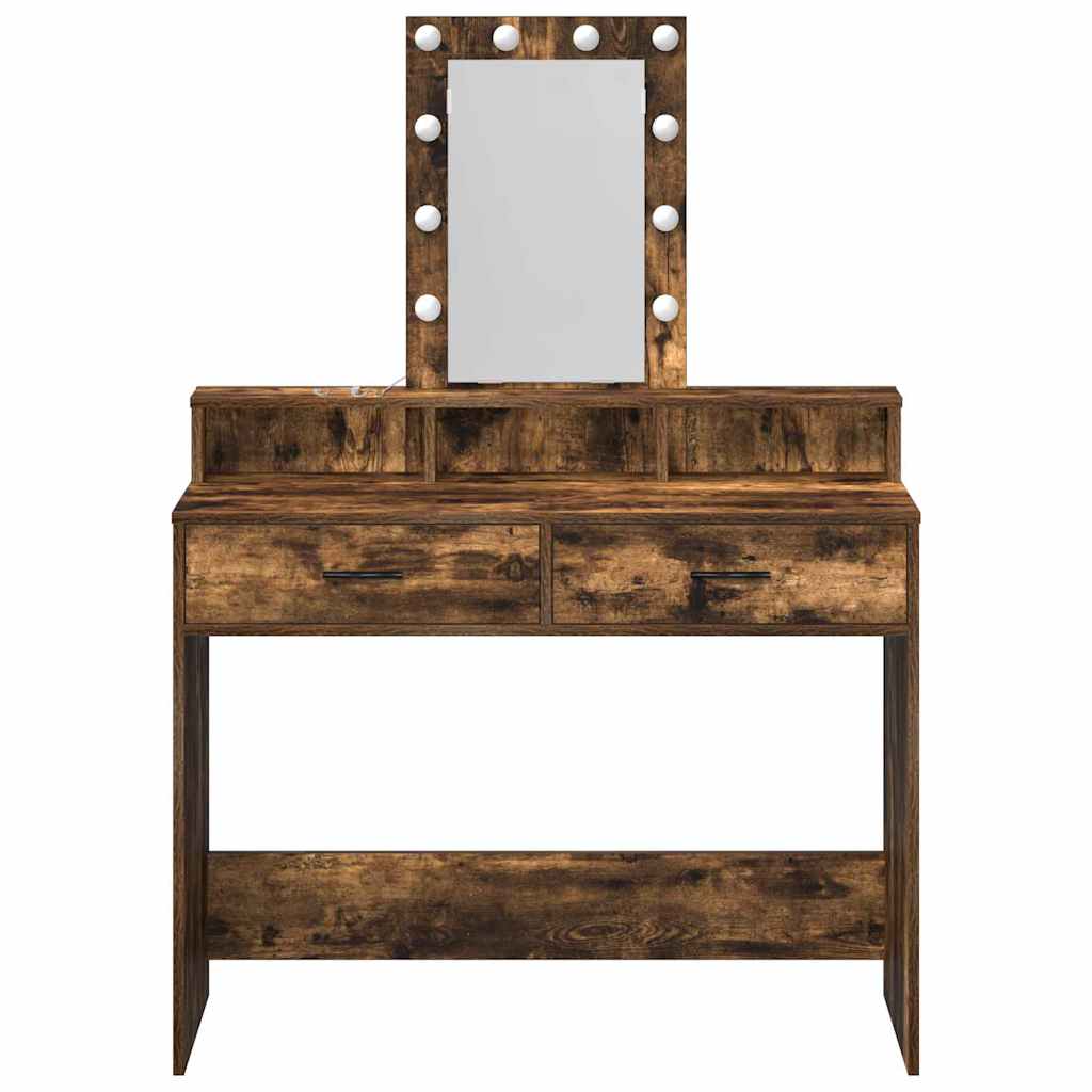 Schminktisch mit Speicher Braun 100 x 41 x 140 cm Holzwerkstoff