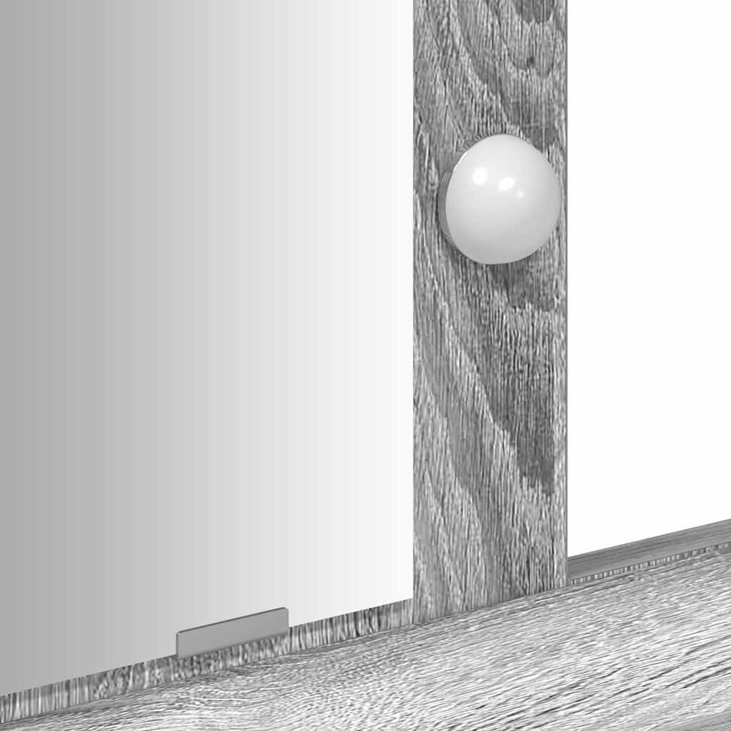Schminktisch mit Speicher Grau 100 x 41 x 140 cm Holzwerkstoff