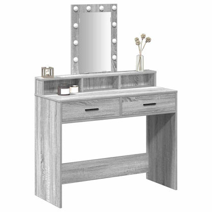 Schminktisch mit Speicher Grau 100 x 41 x 140 cm Holzwerkstoff