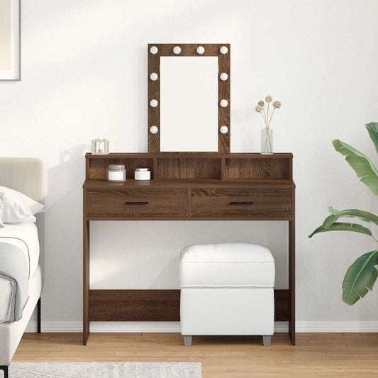 Schminktisch mit Speicher Braun 100 x 41 x 140 cm Holzwerkstoff