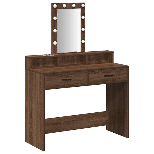 Schminktisch mit Speicher Braun 100 x 41 x 140 cm Holzwerkstoff