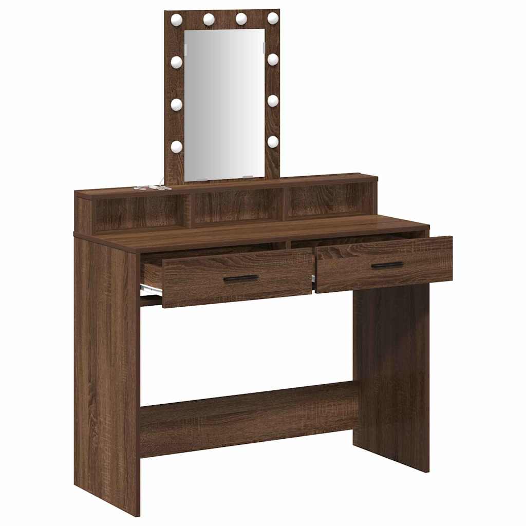 Schminktisch mit Speicher Braun 100 x 41 x 140 cm Holzwerkstoff