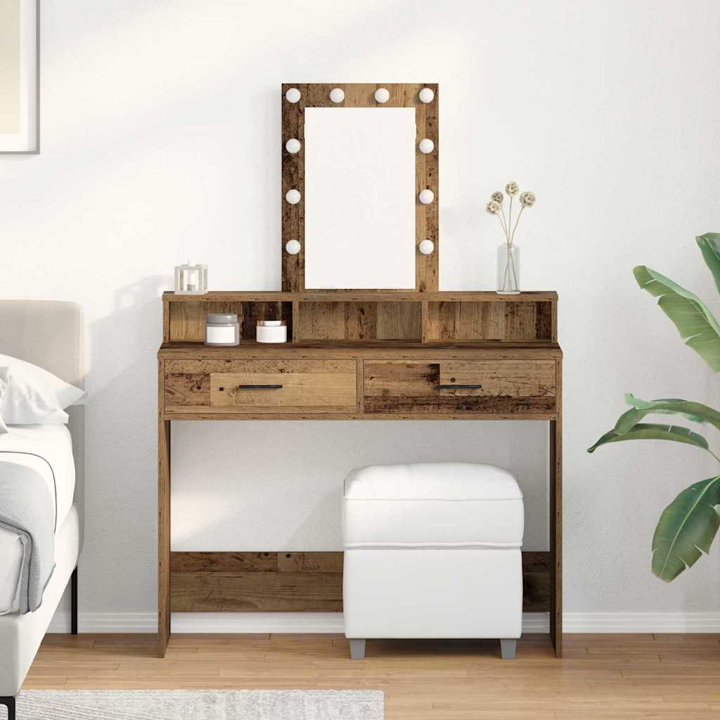 Schminktisch mit Speicher Braun 100 x 41 x 140 cm Holzwerkstoff