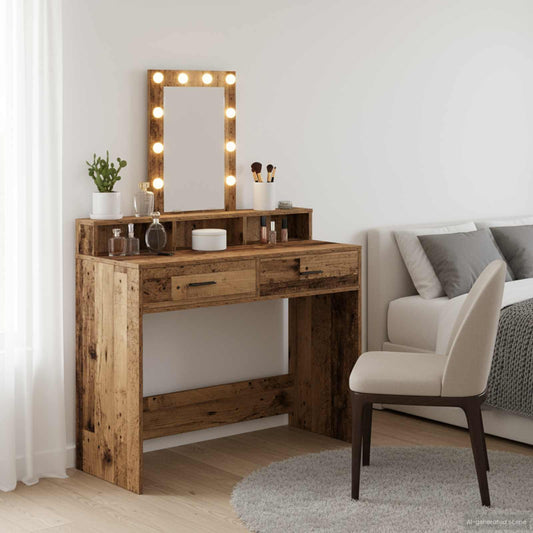 Schminktisch mit Speicher Braun 100 x 41 x 140 cm Holzwerkstoff