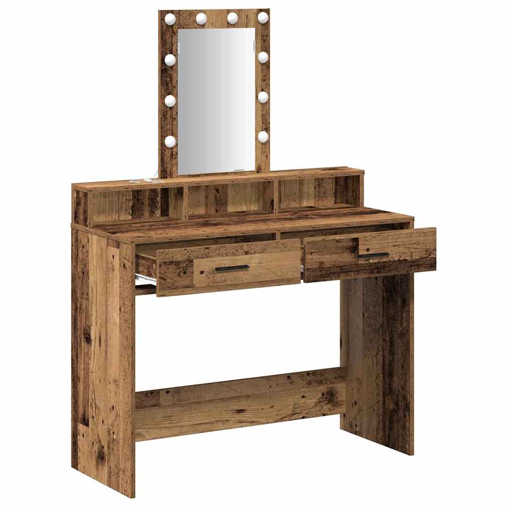 Schminktisch mit Speicher Braun 100 x 41 x 140 cm Holzwerkstoff