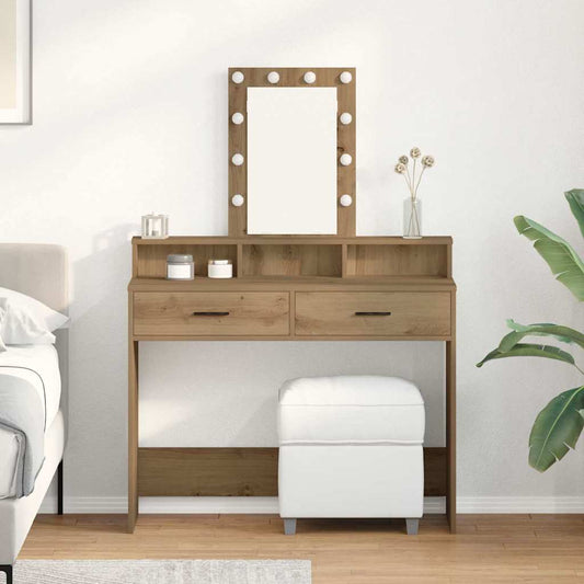 Schminktisch mit Speicher Braun 100 x 41 x 140 cm Holzwerkstoff
