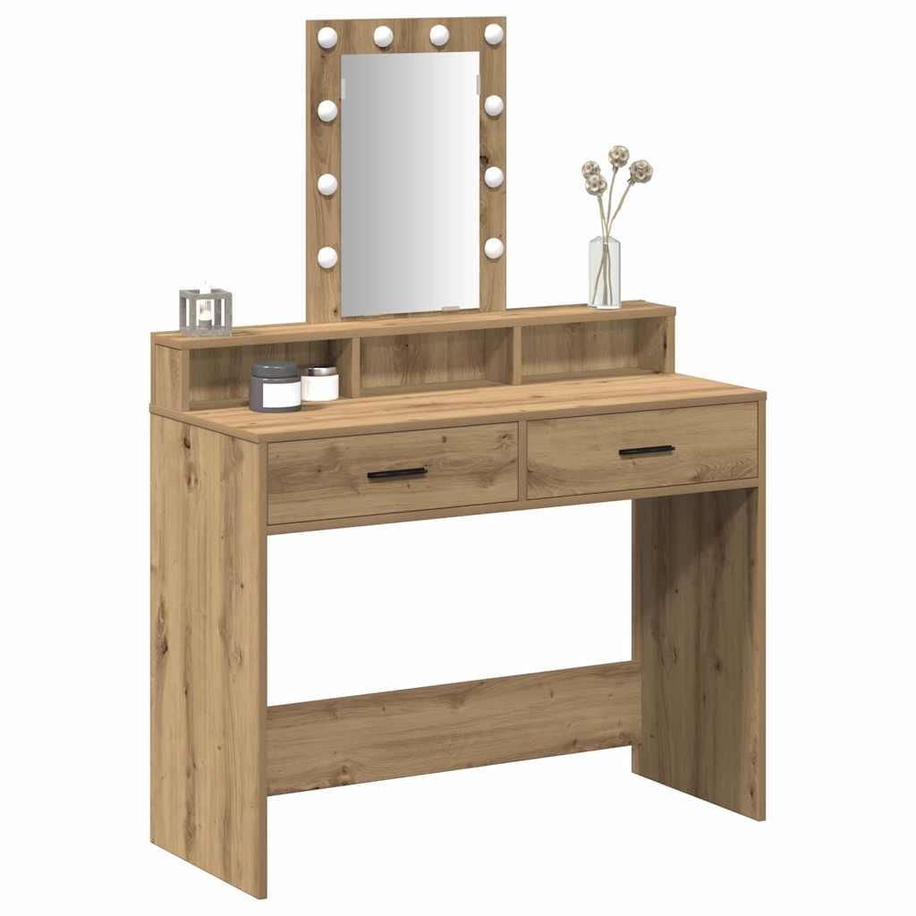 Schminktisch mit Speicher Braun 100 x 41 x 140 cm Holzwerkstoff