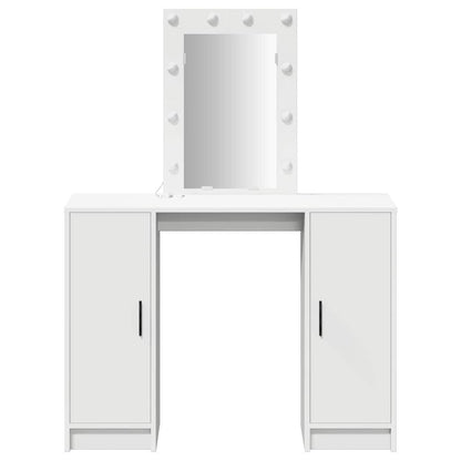 Schminktisch mit Speicher Weiß 102 x 33 x 135 cm Holzwerkstoff