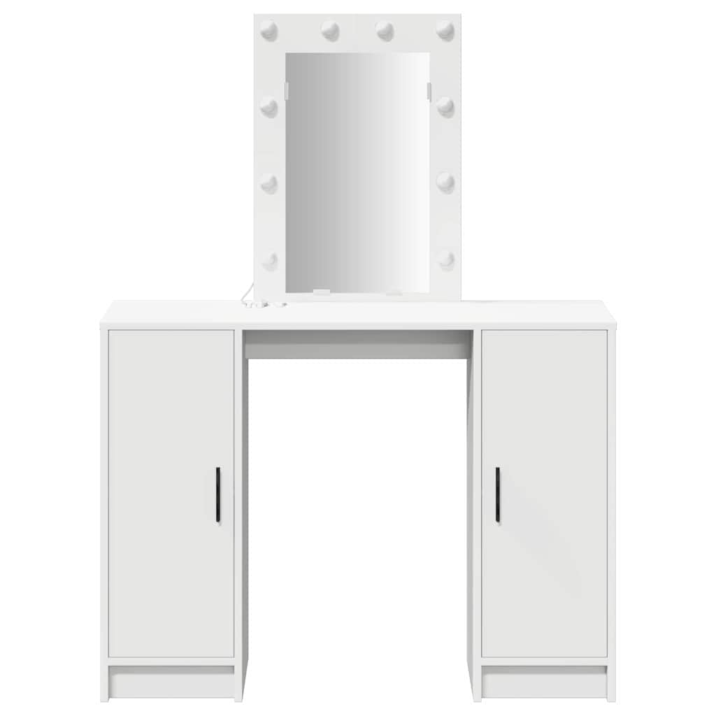 Schminktisch mit Speicher Weiß 102 x 33 x 135 cm Holzwerkstoff