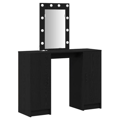 Schminktisch mit Tür Schwarz 102 x 33 x 135 cm Holzwerkstoff